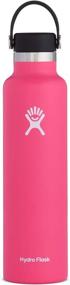 img 4 attached to Hydro Flask Water Bottle 24 oz - Standard Mouth with Flex Lid in Watermelon