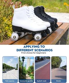 img 2 attached to High Top Rollerskates Professional Outdoor Double Row