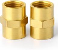 gasher 10pcs brass pipe fitting reducer adapter 1/4-inch female pipe to female pipe logo