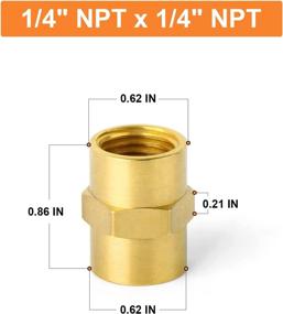 img 1 attached to GASHER 10PCS Brass Pipe Fitting Reducer Adapter 1/4-Inch Female Pipe to Female Pipe