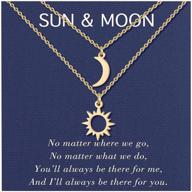 🌙 silver and gold sun moon star necklaces - perfect best friend friendship pendant necklaces for women and teen girls logo