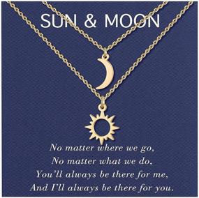 img 4 attached to 🌙 Silver and Gold Sun Moon Star Necklaces - Perfect Best Friend Friendship Pendant Necklaces for Women and Teen Girls