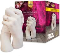 🤲 premium diy hand casting kit for 2 in edinburgh - ideal couple gift for wedding, anniversary, shower, husband, wife - create lasting memories logo