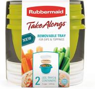 🥡 2-cup rubbermaid takealongs snacking food storage containers - 2 lids, trays, and containers 7s87 логотип