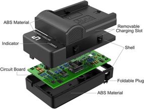 img 3 attached to 🔌 High Compatibility NP-F550 Battery Charger for Sony NP F970, F960, F770, F750 & More, with Support for CCD-SC55, TR516, TR716, TR818, TR910, TR917, CN160, CN-216 LED Light, Feelworld Field Monitor