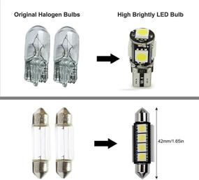 img 2 attached to 🚗 Justech 22PCs Can-Bus Error Free LED SMD Bulbs Kit Set for Car Interior Dome Map Door Courtesy License Plate Lights Festoon C5W T10 168 194 2825 Xenon-White Spare Parts