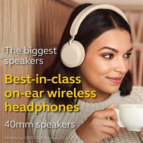 img 3 attached to Jabra Elite 45h Wireless Headphones, Gold Beige – On-Ear with Up to 50 🎧 Hours Battery Life, Advanced 40mm Speakers – Compact, Foldable & Lightweight Design for Superior Sound