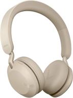 jabra elite 45h wireless headphones, gold beige – on-ear with up to 50 🎧 hours battery life, advanced 40mm speakers – compact, foldable & lightweight design for superior sound logo