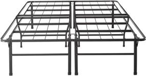 img 3 attached to 🛏️ Budget-Friendly Best Price Mattress 18 Inch Metal Platform Beds with Heavy Duty Steel Slat Mattress Foundation in Sleek Black Design