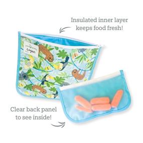 img 2 attached to 👜 green sprouts Reusable Snack Bags (2 Pack) – Food-Safe, Waterproof, Easy-Clean Bags for Food, Utensils, Wipes & More