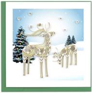 quilling card 3d snowy reindeer logo
