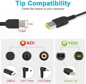 img 2 attached to 💡 65W AC Adapter Laptop Charger for Lenovo Thinkpad T470 T470S T460 T460S T440 T440S T430 T540P T560 T450 E450 E460 E540 E550 E560 E570 G50 Z50 Z70; Ideapad U430 Power Supply Cord [20V 3.25A]