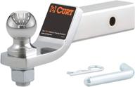 🚗 curt 45295 chrome trailer hitch mount: 2-inch ball & pin, 2-in receiver, 7,500 lbs capacity, 2" drop logo