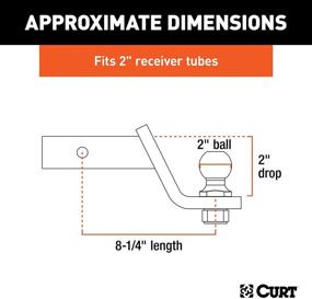 img 3 attached to 🚗 CURT 45295 Chrome Trailer Hitch Mount: 2-Inch Ball & Pin, 2-In Receiver, 7,500 lbs Capacity, 2" Drop