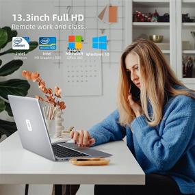 img 2 attached to 💻 Jumper Laptop 13.3-inch Full HD 1920x1080 IPS, 4GB RAM, 128GB ROM, Windows 10, Intel Celeron Processor, Thin & Light Laptop + Free Office (1 Year), Dual Band 5GHz WiFi, Bluetooth, Webcam