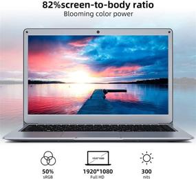 img 3 attached to 💻 Jumper Laptop 13.3-inch Full HD 1920x1080 IPS, 4GB RAM, 128GB ROM, Windows 10, Intel Celeron Processor, Thin & Light Laptop + Free Office (1 Year), Dual Band 5GHz WiFi, Bluetooth, Webcam