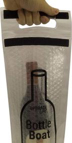 img 2 attached to Bottle Boat - Wine Travel Bag Set of 4 - Ideal for Suitcases, Airplanes & Checked Luggage - Convenient Built-In Handle - Durable Bubble Plastic Material - Leak-Proof Seal - Velcro Closure - Ensuring Safe & Reliable Wine Transportation