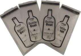 img 4 attached to Bottle Boat - Wine Travel Bag Set of 4 - Ideal for Suitcases, Airplanes & Checked Luggage - Convenient Built-In Handle - Durable Bubble Plastic Material - Leak-Proof Seal - Velcro Closure - Ensuring Safe & Reliable Wine Transportation