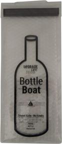 img 1 attached to Bottle Boat - Wine Travel Bag Set of 4 - Ideal for Suitcases, Airplanes & Checked Luggage - Convenient Built-In Handle - Durable Bubble Plastic Material - Leak-Proof Seal - Velcro Closure - Ensuring Safe & Reliable Wine Transportation