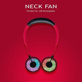 img 1 attached to Optimal Cooling on the Go: Portable 🌬️ Neck Fan with USB Rechargeable Function for Sports Enthusiasts