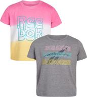 👕 reebok girls’ t-shirt: 2-pack short sleeve fashion tee kids clothing bundle logo