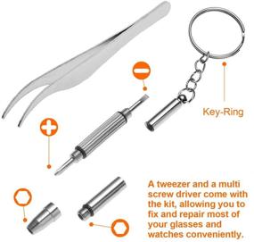 img 1 attached to 🔧 Ultimate Repair Kit for Specialized Glasses & Sunglasses: 1100 Screws, Driver, and Tweezers