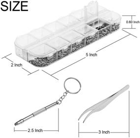 img 3 attached to 🔧 Ultimate Repair Kit for Specialized Glasses & Sunglasses: 1100 Screws, Driver, and Tweezers