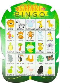 img 2 attached to 🐼 Blue Panda Safari Bingo Game 36 Pack - Jungle Themed Birthday Party & Baby Shower Games