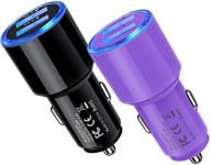 smart dual car charger with 24w 4 logo