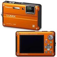 📷 panasonic lumix dmc-ts2 14.1 mp waterproof camera - orange, with optical image stabilization and lcd display logo