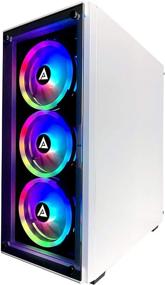 img 3 attached to 🎮 Apevia Genesis Pro Gaming Case - G-PRO-WH Mid Tower with Dual Tempered Glass Panels, USB3.0/USB2.0/Audio Ports, 6x RGB Fans, White Frame