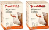 мусорные пакеты trashrac на 5 галлонов с ручками-завязками - упаковка из 72 штук логотип