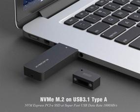 img 3 attached to ElecGear NV-2242A USB 3.1 NVMe Enclosure: High-Speed Mini External Aluminum Adapter for PCIe M.2 SSD, 10Gbps Flash Drive with Magnet Cap