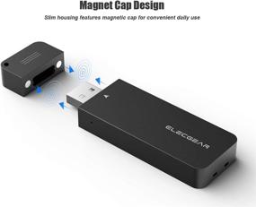 img 1 attached to ElecGear NV-2242A USB 3.1 NVMe Enclosure: High-Speed Mini External Aluminum Adapter for PCIe M.2 SSD, 10Gbps Flash Drive with Magnet Cap