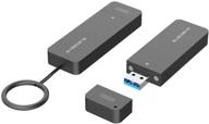 elecgear nv-2242a usb 3.1 nvme enclosure: high-speed mini external aluminum adapter for pcie m.2 ssd, 10gbps flash drive with magnet cap logo