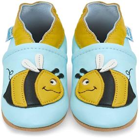 img 4 attached to Premium Soft Sole Leather Baby Shoes - Stylish Baby Boy and Girl Moccasins for Safe and Comfortable Walking