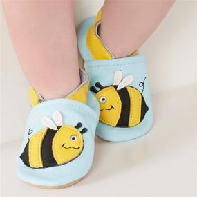 img 3 attached to Premium Soft Sole Leather Baby Shoes - Stylish Baby Boy and Girl Moccasins for Safe and Comfortable Walking