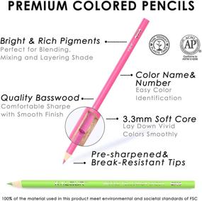 KALOUR Professional Colored Pencils,Set of 300 Colors,Artists Soft Core with Vibrant Color,Ideal for Drawing Sketching Shading,Coloring Pencils for