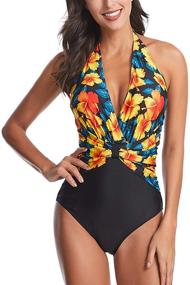 img 2 attached to 👙 LAPAYA Bathing Scalloped Backless Swimsuit: Stylish and Trendy Women's Clothing for the Beach