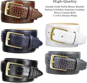 img 3 attached to Joseph Buckle Designer Leather Alligator Men's Accessories and Belts