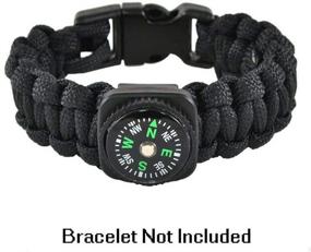 img 2 attached to 🧭 Kissmi Button Compass: Premium Survival Paracord Bracelet for Hiking - Pack of 20