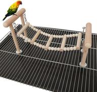 🦜 kathson bird perches stand toy: enhance your bird's playtime with swing, climbing ladder, and wooden perch for parakeets, cockatiels, lovebirds, conures, and finches! logo