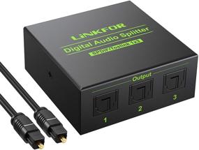 img 4 attached to LiNKFOR Digital Optical Audio 1x3 Splitter: Streamlined Aluminum Alloy Design, 1 Input 3 Output, with Optical Cable - Supports 5.1CH Dolby-AC3 DTS, Perfect for PS3, Blu-Ray, DVD, HDTV