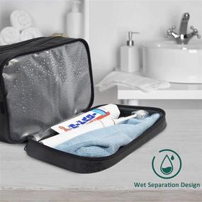 img 1 attached to 🧳 Toiletry Bag by WDLHQC - Travel Organizer Dopp Kit for Men & Women, Water-Resistant Shaving Bag for Travel Accessories