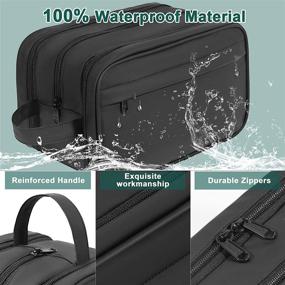 img 3 attached to 🧳 Toiletry Bag by WDLHQC - Travel Organizer Dopp Kit for Men & Women, Water-Resistant Shaving Bag for Travel Accessories