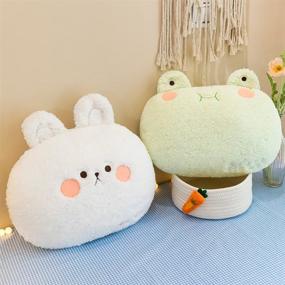 img 3 attached to 🐸 Wgxzyq Frog Plushie Pillow - 14inch Green Frog Stuffed Animal Plush Toy, Perfect Birthday or Xmas Gift for Boys and Girls