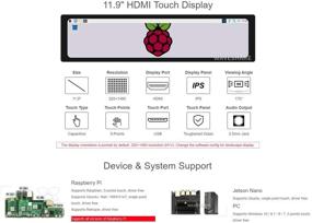 img 1 attached to 11 дюймовый сенсорный ЖК-дисплей с разрешением HDMI.