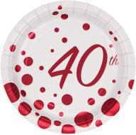 💎 sparkle and shine ruby 40th anniversary paper dessert plates, 7”, 8 count – creative converting logo