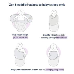 img 2 attached to 👶 Средство для укутывания Nested Bean Zen Swaddle - Взвешенное укутывание для детей от 0 до 6 месяцев - 100% хлопок - Уменьшает рефлекс схватывания - Универсальный - TOG 1.5 - Легкий уход.