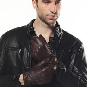 img 3 attached to ELMA Deerskin Leather Driving Cashmere Men's Accessories